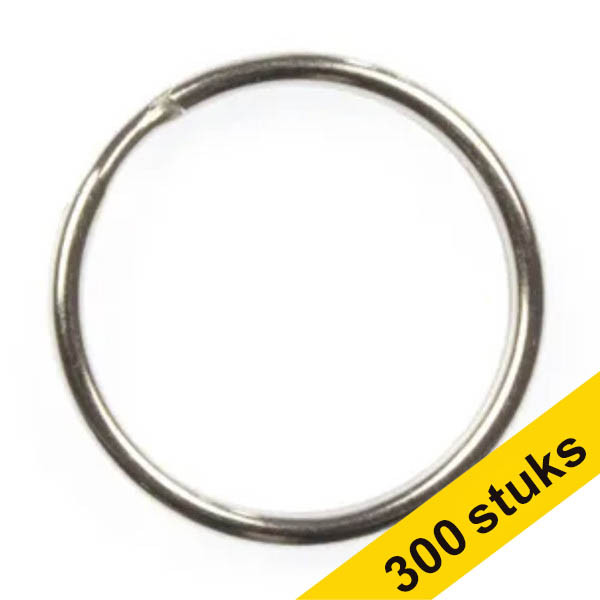 Aanbieding: 3x 123inkt sleutelringen metaal 25 mm (100 stuks) 303252 - 1