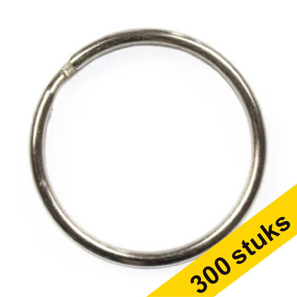 Aanbieding: 3x 123inkt sleutelringen metaal 30 mm (100 stuks) 303254 - 1