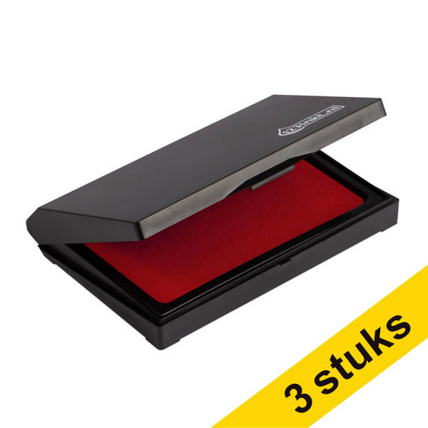 Aanbieding: 3x 123inkt stempelkussen rood 390679 - 1