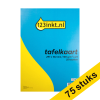 Aanbieding: 3x 123inkt tafelkaart wit 297 x 104 mm (25 kaarten)