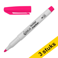 Aanbieding: 3x 123inkt textielmarker fuchsia (1 - 3 mm rond)