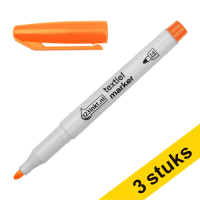 Aanbieding: 3x 123inkt textielmarker oranje (1 - 3 mm rond)