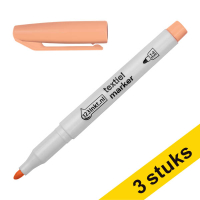 Aanbieding: 3x 123inkt textielmarker pasteloranje (1 - 3 mm rond)