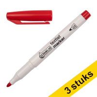 Aanbieding: 3x 123inkt textielmarker rood (1 - 3 mm rond)
