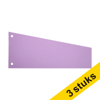 Aanbieding: 3x 123inkt trapezium scheidingsstrook 240 x 105 / 60 mm paars (100 stuks) 302395