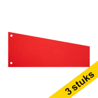 Aanbieding: 3x 123inkt trapezium scheidingsstrook 240 x 105 / 60 mm rood (100 stuks) 302397