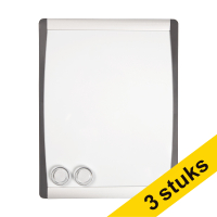 Aanbieding: 3x 123inkt whiteboard met gewelfde lijst 28 x 21,5 cm wit  302150