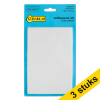 Aanbieding: 3x 123inkt zelfklevend vilt wit 100 mm x 150 mm (2 stuks)