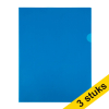 Aanbieding: 3x 123inkt zichtmap blauw transparant A4 120 micron (100 stuks) 390653 - 1
