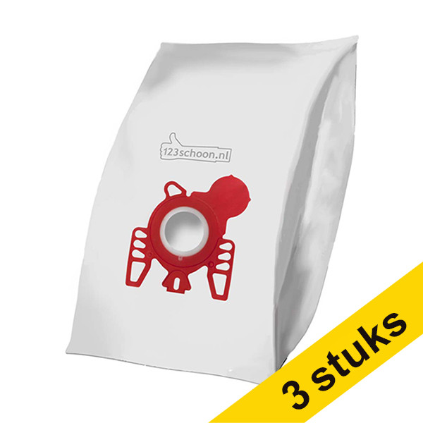 Aanbieding: 3x 123schoon Miele F/J/M 3-D microvezel stofzuigerzakken 5 zakken SDR06090 - 1