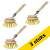 Aanbieding: 3x 123schoon afwasborstel hout (123schoon huismerk)
