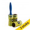 Aanbieding: 3x 123schoon kledingroller met 2 reserverollen (15 vellen per stuk) SDR07330 - 1