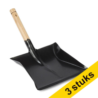 Aanbieding: 3x 123schoon stofblik zwart met houten handvat