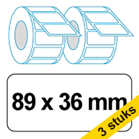 Aanbieding: 3x Dymo 2093093 brede adresetiketten voordeelverpakking 12 rollen 99012 (123inkt huismerk)