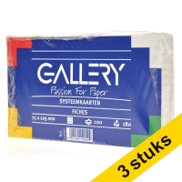 Aanbieding: 3x Gallery systeemkaart geruit 125 x 75 mm (100 stuks)