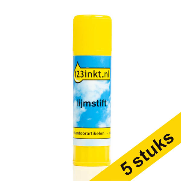 Aanbieding: 4+1 gratis 123inkt lijmstift groot (40 g)  302899 - 1