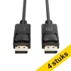 Aanbieding: 4x 123inkt DisplayPort kabel 1.2 (3 meter) 302476 - 1