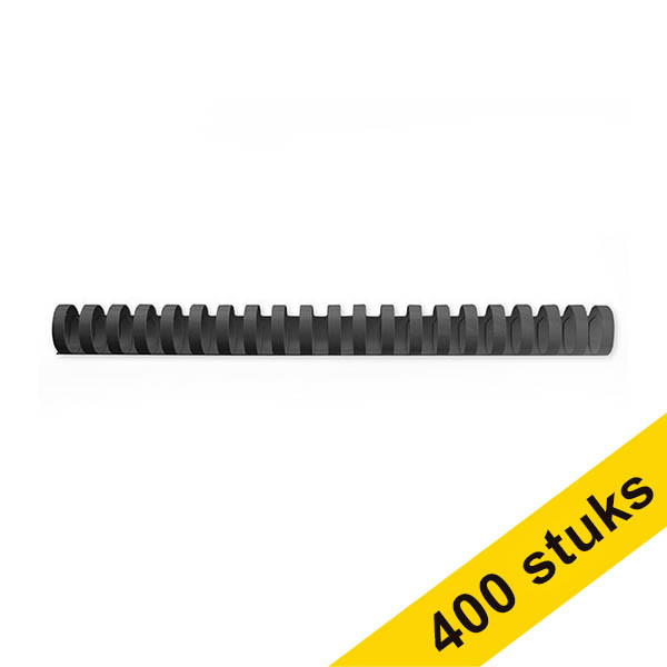 Aanbieding: 4x 123inkt bindrug 16 mm zwart (100 stuks) 340067 - 1