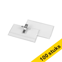 Aanbieding: 4x 123inkt naambadge met combiklem 75 x 40 mm (25 stuks) 303612