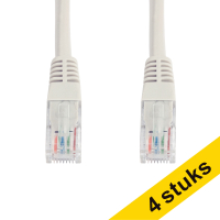 Aanbieding: 4x 123inkt netwerkkabel Cat6 U/UTP grijs (5 meter)