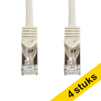 Aanbieding: 4x 123inkt netwerkkabel Cat7 S/FTP grijs (2 meter)