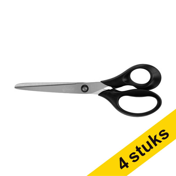Aanbieding: 4x 123inkt schaar kunststof handvat 190 mm 301089 - 1