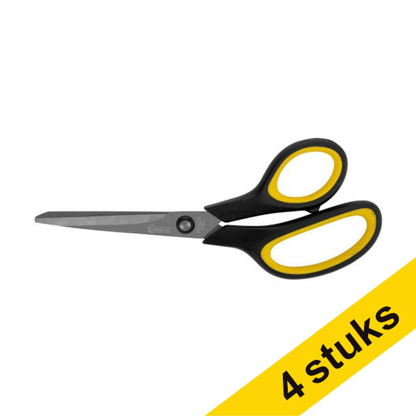 Aanbieding: 4x 123inkt schaar softgrip handvat 195 mm 301092 - 1