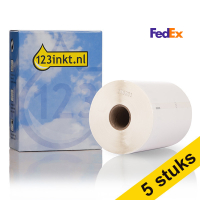 Aanbieding: 5x 123inkt LW650XL PRO 1933086 / 2112287 extra grote duurzame FedEx verzendlabels 653265