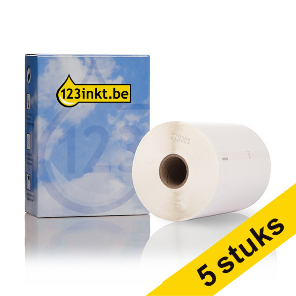 Aanbieding: 5x 123inkt LW650XL PRO 1933086 / 2112287 extra grote duurzame PostNL verzendetiketten 650808 - 1