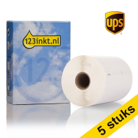 Aanbieding: 5x 123inkt LW650XL PRO 1933086 / 2112287 extra grote duurzame UPS verzendlabels 653145