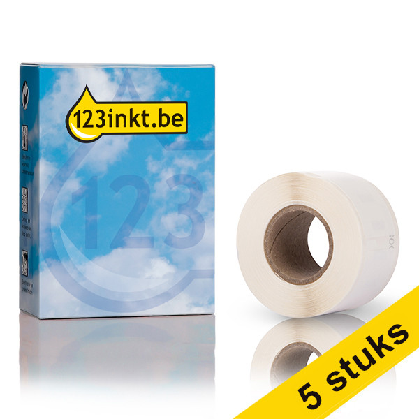 Aanbieding: 5x 123inkt LW650XL PRO duurzame adresetiketten (89 x 25 mm) 650804 - 1