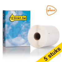 Aanbieding: 5x 123inkt LW650XL PRO extra grote duurzame PostNL verzendetiketten (104 x 159 mm) 650808