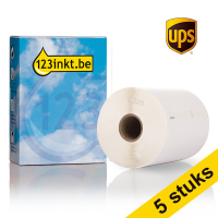 Aanbieding: 5x 123inkt LW650XL PRO extra grote duurzame UPS verzendlabels (104 x 159 mm) 653145