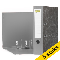 Aanbieding: 5x 123inkt classeur A4 karton grijs gewolkt 80 mm