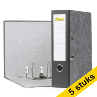 Aanbieding: 5x 123inkt classeur A4 karton zwart gewolkt 80 mm