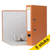 Aanbieding: 5x 123inkt classeur A4 plastic oranje 50 mm