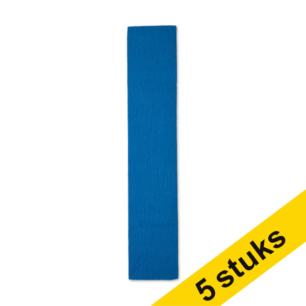 Aanbieding: 5x 123inkt crêpepapier 250 x 50 cm donkerblauw FSC® Mix Credit 301708 - 1
