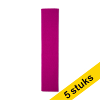 Aanbieding: 5x 123inkt crêpepapier 250 x 50 cm donkerroze FSC® Mix Credit