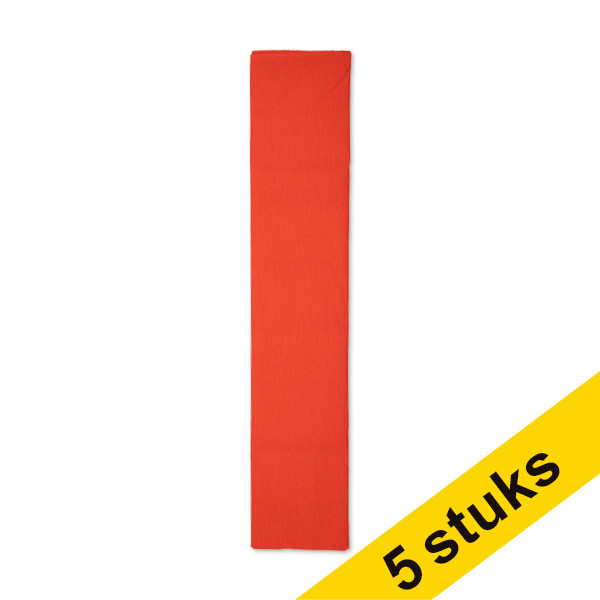 Aanbieding: 5x 123inkt crêpepapier 250 x 50 cm oranje FSC® Mix Credit 301706 - 1