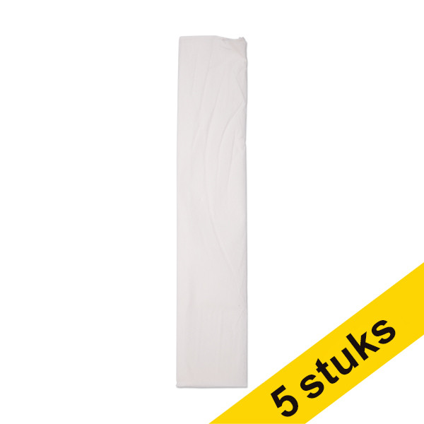 Aanbieding: 5x 123inkt crêpepapier 250 x 50 cm wit FSC® Mix Credit 301699 - 1