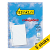 Aanbieding: 5x 123inkt cursusblok A4 gelijnd 70 g/m² 80 vellen met spiraal (23-gaats)