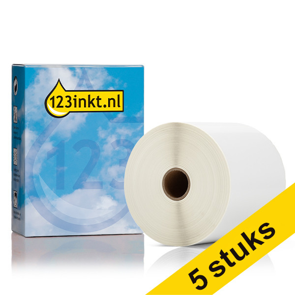 Aanbieding: 5x 123inkt huismerk vervangt Brother BCS-1J150102-121 voorgestanste labels 102 mm x 150 mm BCS-1J150102-121C 650766 - 1