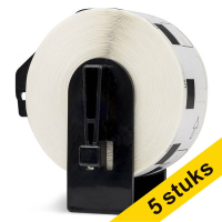 Aanbieding: 5x 123inkt huismerk vervangt Brother DK-11221 vierkant label wit 653065