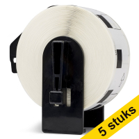 Aanbieding: 5x 123inkt huismerk vervangt Brother DK-11221 vierkant label wit DK11221C 650553