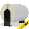 Aanbieding: 5x 123inkt huismerk vervangt Brother DK-11240 barcode label wit 650656 - 1
