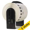 Aanbieding: 5x 123inkt huismerk vervangt Brother DK-22113 continue filmtape transparant