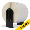 Aanbieding: 5x 123inkt huismerk vervangt Brother DK-22205 doorlopend apotheeketiket 653455 - 1
