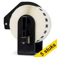 Aanbieding: 5x 123inkt huismerk vervangt Brother DK-22211 continue filmtape wit DK22211C 650628