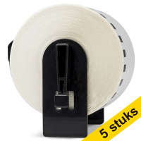 Aanbieding: 5x 123inkt huismerk vervangt Brother DK-44605 verwijderbare papiertape geel DK44605C 650646