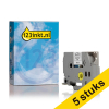 Aanbieding: 5x 123inkt huismerk vervangt Brother HSe-231E krimpkous tape zwart op wit 12 mm